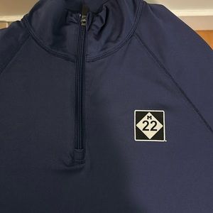 Long sleeve M22 quarter zip blue